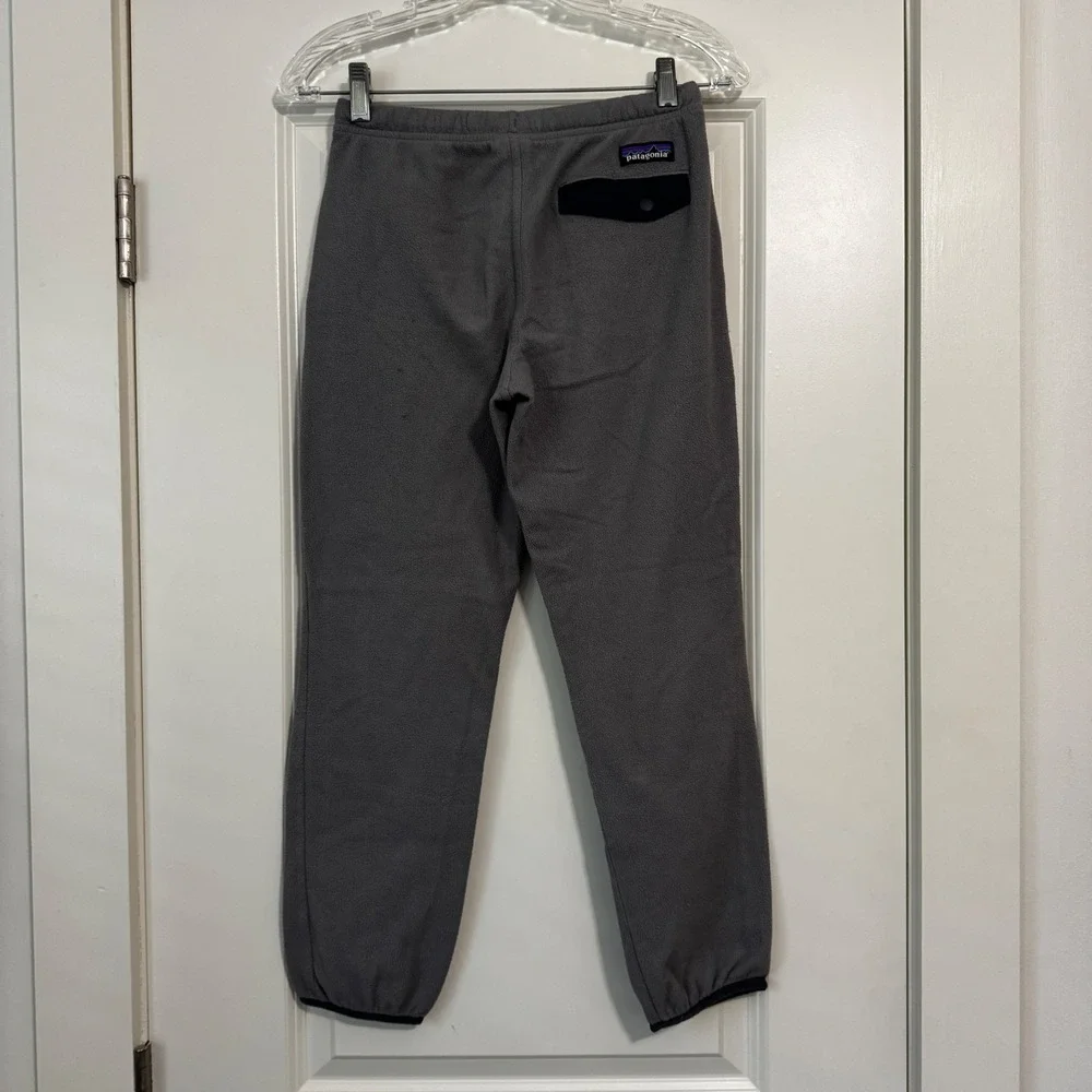 Patagonia Boys Large 12 Gray Fleece Micro D Snap T Pants Baselayer